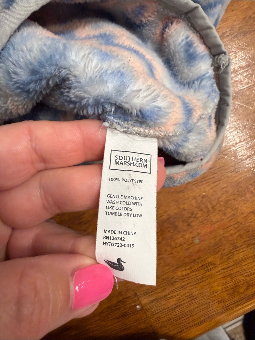 Southern Marsh Tangier Ikat Fleece Pullover Quarter Zip Geometric Pastel Size S - Picture 10 of 13